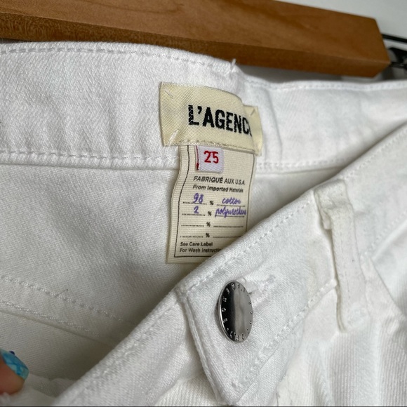 L'agence Denim White Shorts Size 25 - Picture 3 of 9